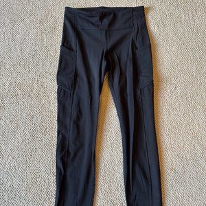 Lululemon Leggings With Pockets, High Rise 28'' Black (size 4)
